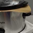 Crock-Pot 5-Quart Smudgeproof Round Manual Slow Cooker with Dipper Silver