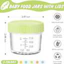 DRKIO 20 Pack Glass Baby Food Storage Containers 4 Oz Baby Food Jars with Lids Baby Food Maker Microwave Dishwasher Freezer Safe 100% Leak-Proof BPA Free