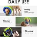 AOFITEE Dog Cone Collar, Adjustable Dog Cones Alternative for Large Dogs After Surgery with Buckle, Pet Cone for Dogs to Stop Licking, Neuter Elizabethan Cones for Wound Healing(Bluegreen,X-Large)