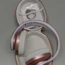 ZIHNIC Bluetooth Headphones Over-Ear, Foldable Wireless and Wired Stereo Headset Micro SD/TF, FM for Cell Phone,PC,Soft Earmuffs &Light Weight for Prolonged Wearing(Rose Gold)