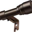 2 PACK 1 Diameter brown curtain rod Itself is 30 to 60 inch. 1 Pack Fits 30-54 inch Windows with Heavy Duty Adjustable brown curtain rods Splicing Metal Extra Long Curtain Rod