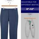 Amber Home 24 Pack Natural Wooden Pants Hangers with Clips, Wood Skirt Hangers Trouser Hangers for Jeans, Slacks, Shorts with 2-Adjustable Clips