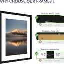 24X30 Poster Frame, Display Pictures 18X24 with Mat or 24X30 Without, Wall Hanging Frames, Black, 3 Pack