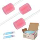 Safety Oral Care Swabs 50 PCS, Gum-Protective Mouth Swabs for Elderly, Individually Wrapped