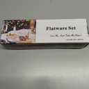 Berglander 20 Piece Titanium Gold Plated Stainless Steel Flatware Set, 20 Pieces Golden Silverware Set, Golden Cutlery Set, Service for 4 (shiny Gold)