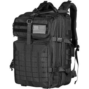Himal Military Tactical Backpack - Large Army 3 Day Assault Pack Molle Bag Rucksack,40L (Black)