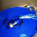 2" x 100 ft Discharge Hose for Swimming Pools, Heavy Duty PVC Lay Flat Water Backwash Hose,Durable Pool Drain Hose with Aluminum Pin Lug Fittings for Water Pump And Filters