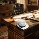 White Gangster Fedora Hat - One Size with Premium Fit Elastic Band