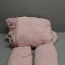 Wowelife Baby Girl Crib Bedding Set, Boho 3-Piece Crib Comforter Set for Girls, Ruffle Baby Nursery Bedding Set Include Quilted Comforter, Crib Skirt and Sheet, Pink