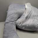 MOON PARK Pregnancy Pillows for Sleeping - 57 Inch U Shaped Full Body Maternity Pillow with Removable Cover - Support for Back, Legs, Belly, Hips - Pregnancy Pillow for Women - Grey