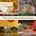 4 x Large Metal Bow Christmas Tree Topper,9.4 Inch Glitter Gold Tree Topper,Gold Bow Christmas Tree Decorations for Xmas Home Decor Holiday Party Indoor Outdoor Shop Office
