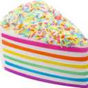 Anboor 5.8 Inches Squishies Cake Rainbow Jumbo Slow Rising Kawaii Scented Cheese Squishies Valentines Day Stress Relief Kid's Toys