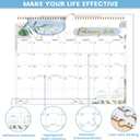 2 x 2026 Calendar  2026 Wall Calendar, 11.5 x 15 In, Jan 2026 - Dec 2026, 12 Monthly Calendar, Large Block with Julian Dates, Thick Paper, Holidays, Hanging Hook, Twin-wire Binding