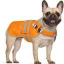 Lelepet Cooling Vest for Dogs Lightweight Breathable Cooling Dog Vest with Adjustable Straps Summer Dogs Shirt Reflective Harness Vest with D-Rings for Hiking, Beach, Backyard, Large, Orange