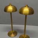 2 Pack Gold Led Cordless Table Lamps Rechargeable,Cordless Touch Lamp Battery Operated-Waterproof-for Outdoor Patio/Restaurants/Home/Dinner