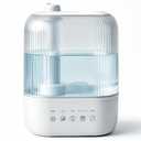 COWSAR Humidifier for Bedroom, 3L Top Fill Cool Mist Humidifier for Large Room, Easy to Fill & Clean, Quiet 22dB, Baby Humidifier, Nightlight, Timer/Sleep Mode, 360° Nozzle, Aromatherapy Tray, White