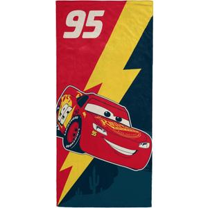 Jay Franco Kids Beach Towel - 100% Cotton Super Soft Absorbent Bath Towel, 28" x 58" Inch Lightweight for Travel, Official Licensed Product, Multi - Cars