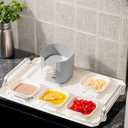 2 Set Dipping Sauce Plate and Holder, Plastic Dipping Dish, Soy Sauce Dish, Mini Dipping Bowls with Handle, for ketchup, Soy, Barbecue and Party Dinner