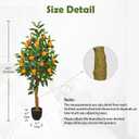 Artificial Orange Tree 4ft Fake Fruits Plant in Pot Large Fake Floor Plants Faux Trees Indoor Orange Decorations for Home Living Room Office