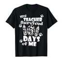 My Teacher Survived 101 Days of Me School Dalmatian Dog T-Shirt for Men Women Girls Kids Small