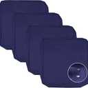Sqodok Patio Cushion Covers 22x22 Waterproof Outdoor Cushion Covers Replacement 4Pack Patio Cushion Seat Slicovers with Ties for Sectional Sofa, Wicker Chair, Blue