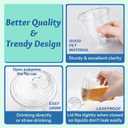 Homestockplus 100 Pack 12 oz BPA-Free Clear Plastic Cups with Sip Lids - Leak-Proof Round Bottom Disposable Iced Coffee Cups for Kids, To-Go Drinks, Smoothies, Juice & Small Portion Cold Beverages