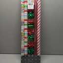 LaRibbons Christmas Wrapping Paper Roll with Cutlines, Polka Dot & Stripe Design with Gift Bow & Ribbons & Tags, Perfect for Christmas, Holiday Party, 30 Inch X 10 Feet (4Rolls, 100 sq.ft.ttl.)