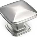 Amerdeco 10 Pack 1-1/4inch Shiny Brushed Satin Nickel Cupboard Drawer Knobs Kitchen Cabinet Knobs Single Hole Cabinet Handles K0003BSN