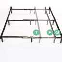 ZINUS Compack Metal Adjustable Bed Frame, 7 Inch Support Bed Frame for Box Spring and Mattress Set, Twin/Full/Queen, Black