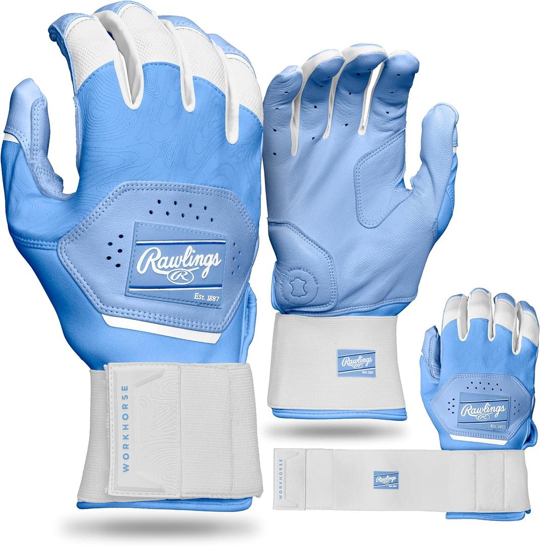 Rawlings | Workhorse Baseball Batting Gloves | Compression Strap | Adult Sizes, Small