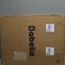 BABELIO 26-28.5 Inch Narrow Easy Install Baby Gate, Auto-Close Pet Gate for Small Stairs and Doorways, NO Drilling Pressure Mounted, NO Extensions, Black