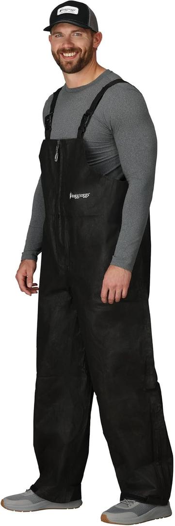 FROGG TOGGS Men's Classic Pro Advantage Waterproof Breathable Bib (X-Large, Black)