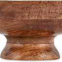 NIRMAN FRUIT BOWL Mango Wood Round Shaped Serving Bowl For Fruit,Dessert Platter Tray Dish Kitchen Dining Fruit,Dessert,Snack (12" x 12" x 5")