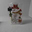Christmas Snowman Decor - Winter Wooden Snowman Sign, Xmas Snowman Table Decoration, Cute Christmas Figurine Suitable for Tabletop Mantel Centerpiece