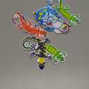 Konohan 12 Pcs Gecko Screen Magnets Double Sided Lanai Screen Door Magnets Flexible Decorative Magnetic Decor for Sliding Door Window Protector Patio, 5.5 x 4.7 Inch, 6.7 x 3.2 Inch