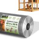 1/2 inch 48in x 50ft Hardware Cloth Chicken Wire Fencing 19G, Hot Dipped Galvanized After Welding, Wire Mesh Roll, Garden Fence,Poultry and Rabbit Barrier, Outdoor Metal Fencing