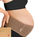 KeaBabies Maternity Belly Bands for Pregnant Women - Soft & Breathable Pregnancy Belly Support Band, Adjustable Maternity Belt for Back, Pelvic Support, Comfortable, Easy to Use (Warm Tan, M/L)