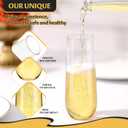 Showgeous 48 Pack 9oz Stemless Champagne Flutes Plastic Champagne Glasses