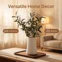 Ceramic Vintage Flower Vase 9.45" Pottery Rustic Farmhouse Boho Terracotta Round Vases for Home Decor, Table, Living Room, Shelf, Enterway, Wedding, Pampas Grass Mantel Decorative (White 9.45")