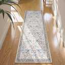 Morebes Boho Floral Birds 2x6 Kitchen Runner Rugs Non Skid Washable, Flower Rug Runners for Hallways Non Slip, Soft Botanical Indoor Throw Carpet for Entry Bedroom Laundry Room, Beige