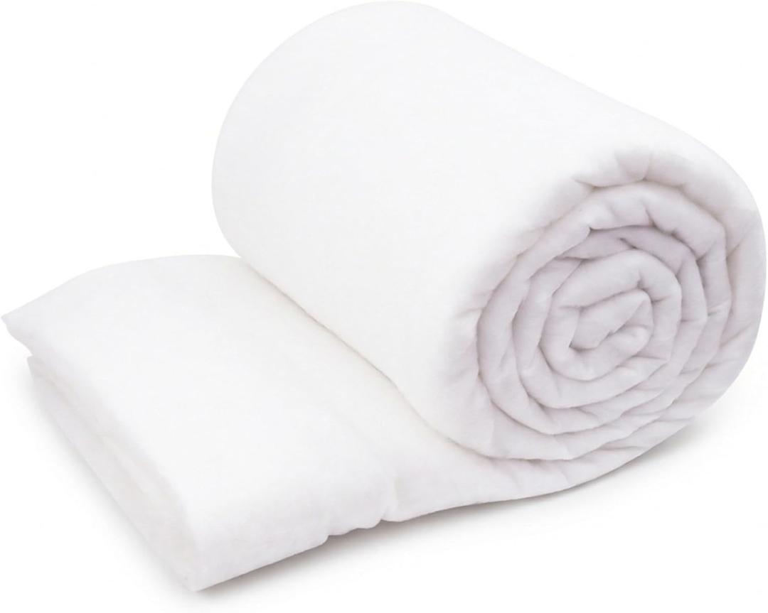 Upholstery Batting - 1/2 inch Thick Polyester Batting for Cushions, High Loft Cushion Wrap & Furniture Padding - 48" x 5 Yds - Super Soft Polyfill Batting for DIY, Sofa & Chair Repair