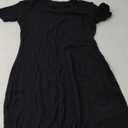 Valiamcep Womens Summer Tank Dress Crewneck Sleeveless Ribbed Knit Slim Fit Bodycon Mini Dresses (Small, B Black)