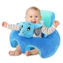 KAKIBLIN Baby Support Sofa, Baby Chairs for Sitting Up,Infant Sitting Chair Sofa Plush Baby Learning to Sit Chair Infant Seats for Sitting Up for 6-16 Months Baby Blue Elephant-1
