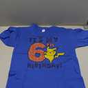 Pokemon Boy's 6th Birthday Shirt - Official Pikachu Graphic Tee - It's My 6th B-Day - Royal Blue - Fun Bday T-Shirt, Size: M