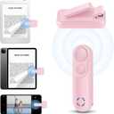 LANGREE Remote Page Turner for Kindle Paperwhite Oasis Kobo eReaders, Kindle Accessories, Page Turner Clicker for ipad Tablets Phone Reading Novels Taking Photos, Kindle Remote with Power Display Pink