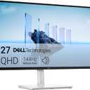 Dell 27 Plus QHD Monitor - S2725DSM - 27-inch QHD (2560x1440) 144Hz 1ms Display, 2 x 3W Speakers, HDMI/DisplayPort 1.4 Connectivity, Height/Tilt/Pivot/Swivel Adjustability, AMD FreeSync - Ash White