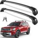 KINGGERI 330lbs Roof Rack Cross Bars Fit for Kia Telluride 2019 2020 2021 2022 2023 2024 2025 2026 EX S SX SX-Prestige, Lockable Heavy Duty Aluminum Roof Rails Crossbars (Not for LX, X-Line or X-Pro)