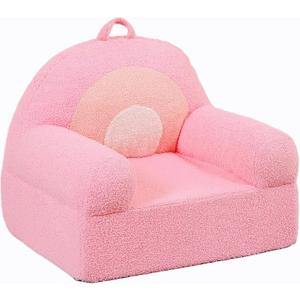 Comfy Toddler Chair, Snuggly Kids Armchair, Pink Rainbow