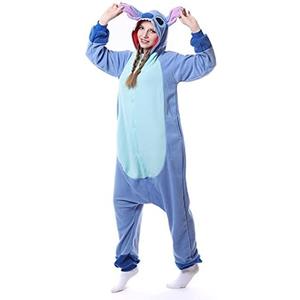 Stitch Cosplay Costumes Cartoon Sleepsuit Teens Lounge Wear Unisex Adult Onesie Pajamas Size 3XL