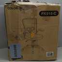 FelixKing Office Chair - Ergonomic Desk Chair with Adjustable Height, 360 Swivel, Flip-up Armrests, Flexible Tilt, Comfy Breathable Cushion and Fabric, Lumbar Support, for Home Conference Room Office (FK918, Black)